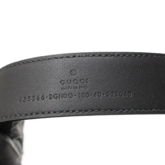 Gucci Selleria G-Buckle Women's Leather Belt Size 100/40 655566 - Black/Gold - Picture 11 of 13